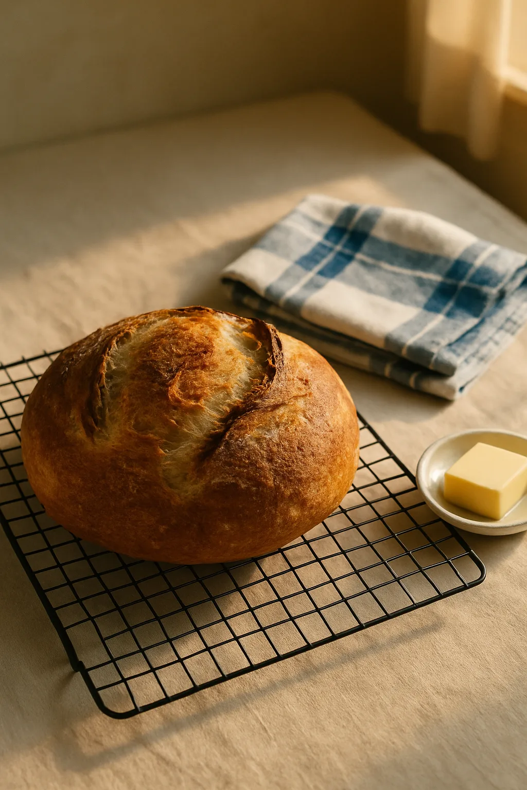 Bread that proves overnight, in a kitchen the size of yours.