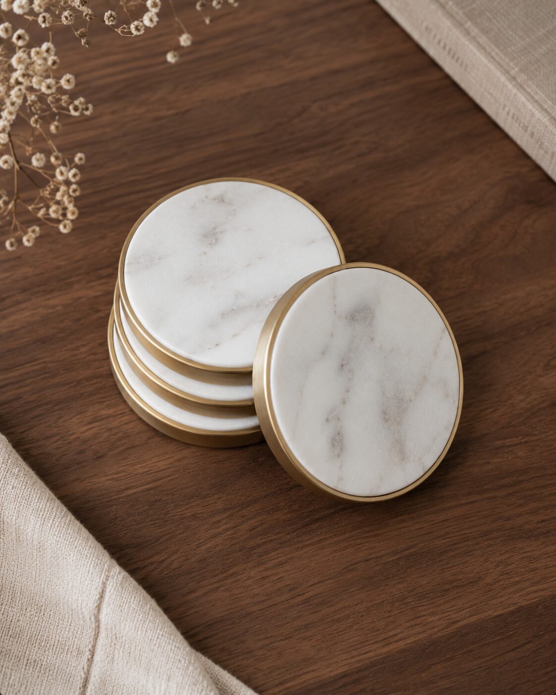 Marble Coaster Set